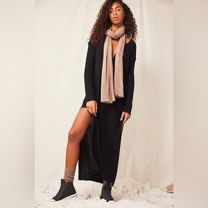 FREE PEOPLE FP BEACH Free Fall Sweater Maxi Dress Black M